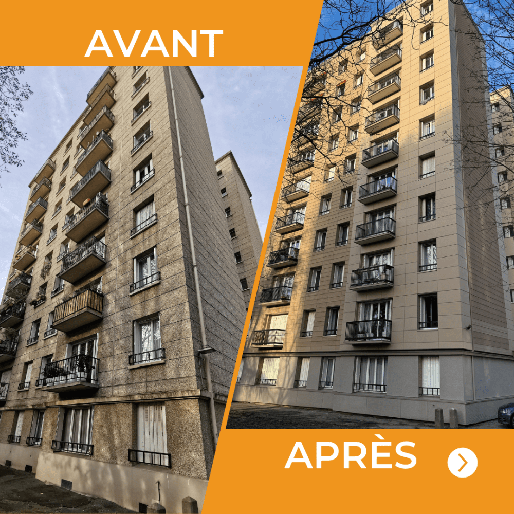 AVANT APRES - copropriété Mortier des travaux de réhabilitation énergétique