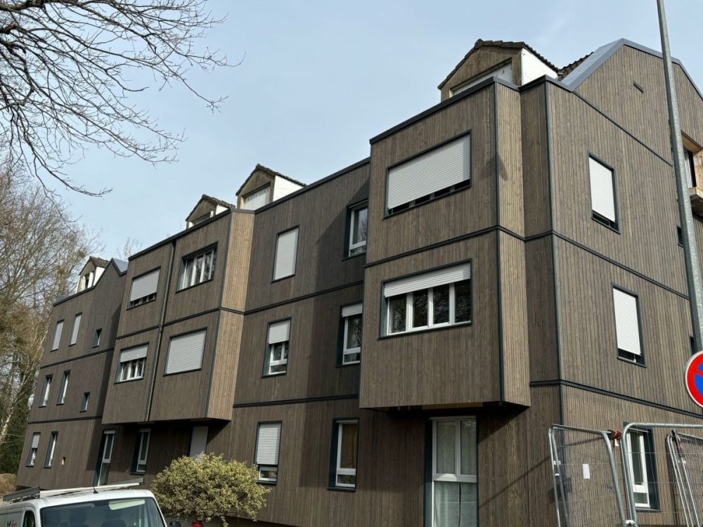 Chantier nantes Bretonniere - facades ossature bois (fob)